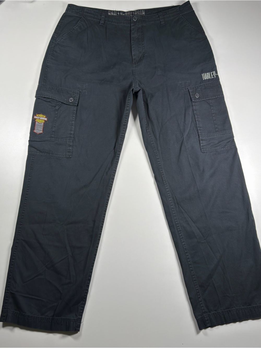 Harley-Davidson Men's Black Cargo Pants Size 36x32